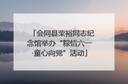 会同县粟裕同志纪念馆举办“粽情六一·童心向党”活动