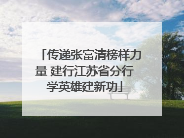 传递张富清榜样力量 建行江苏省分行学英雄建新功
