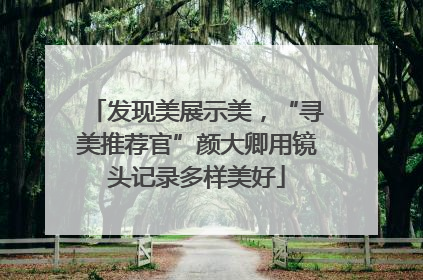 发现美展示美，“寻美推荐官”颜大卿用镜头记录多样美好