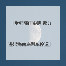 受强降雨影响 部分进出海南岛列车停运