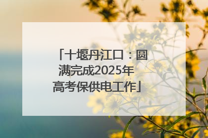 十堰丹江口：圆满完成2025年高考保供电工作