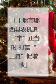 十堰市郧西县农机追“丰”正当时 打赢“三夏”促增收