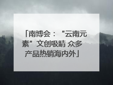 南博会：“云南元素”文创吸睛 众多产品热销海内外
