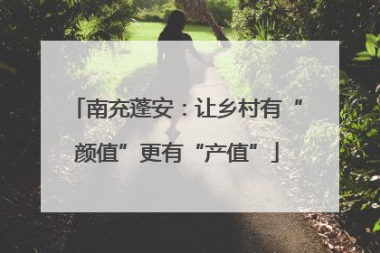 南充蓬安：让乡村有“颜值”更有“产值”
