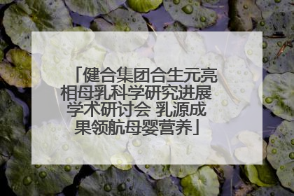 健合集团合生元亮相母乳科学研究进展学术研讨会 乳源成果领航母婴营养
