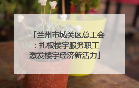 兰州市城关区总工会：扎根楼宇服务职工 激发楼宇经济新活力
