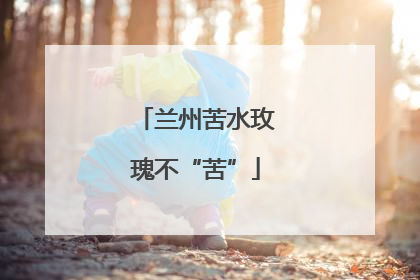 兰州苦水玫瑰不“苦”
