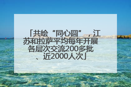 共绘“同心圆”，江苏和拉萨平均每年开展各层次交流200多批、近2000人次