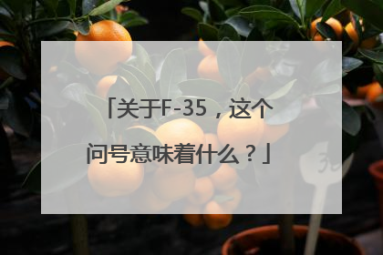 关于F-35，这个问号意味着什么？
