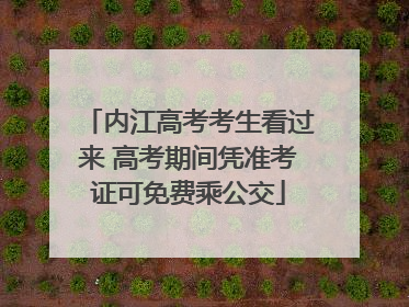 内江高考考生看过来 高考期间凭准考证可免费乘公交
