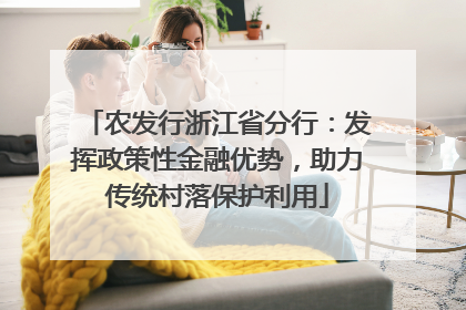 农发行浙江省分行：发挥政策性金融优势，助力传统村落保护利用