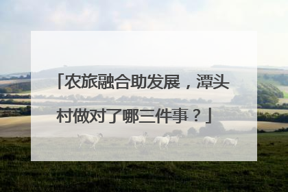 农旅融合助发展，潭头村做对了哪三件事？