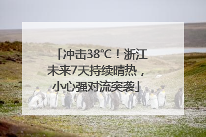 冲击38℃！浙江未来7天持续晴热，小心强对流突袭