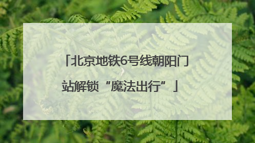 北京地铁6号线朝阳门站解锁“魔法出行”