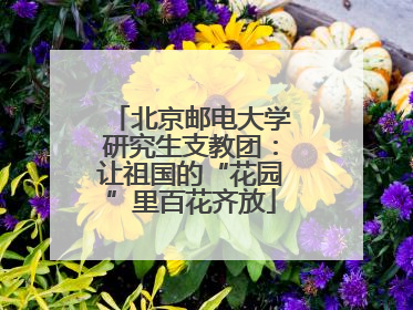 北京邮电大学研究生支教团：让祖国的“花园”里百花齐放