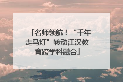 名师领航！“千年走马灯”转动江汉教育跨学科融合