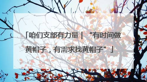 咱们支部有力量｜“有时间做黄帽子，有需求找黄帽子”