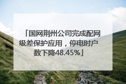 国网荆州公司完成配网级差保护应用，停电时户数下降48.45%