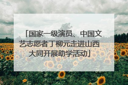 国家一级演员、中国文艺志愿者丁柳元走进山西大同开展助学活动