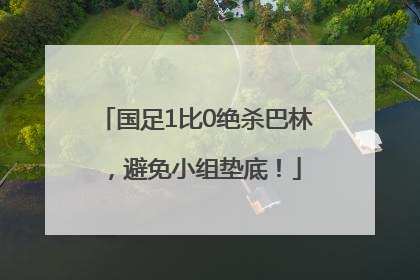 国足1比0绝杀巴林，避免小组垫底！