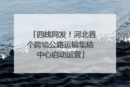 四线同发！河北首个跨境公路运输集结中心启动运营