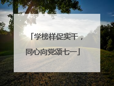 学榜样促实干，同心向党颂七一