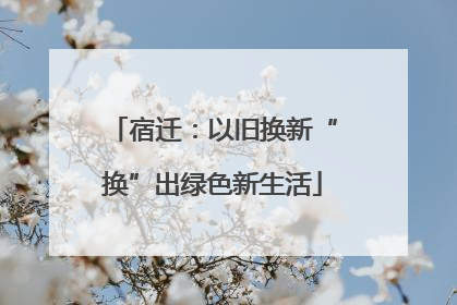 宿迁：以旧换新“换”出绿色新生活