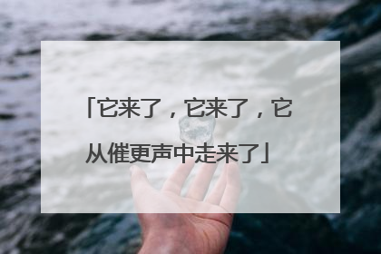 它来了，它来了，它从催更声中走来了