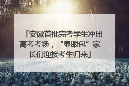 安徽首批完考学生冲出高考考场，“显眼包”家长们迎接考生归来