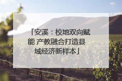 安溪：校地双向赋能 产教融合打造县域经济新样本