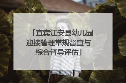 宜宾江安县幼儿园迎接管理常规督查与综合督导评估