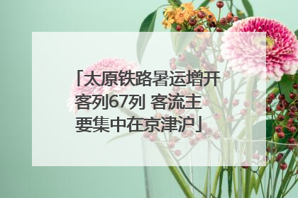 太原铁路暑运增开客列67列 客流主要集中在京津沪