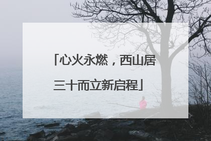 心火永燃，西山居三十而立新启程