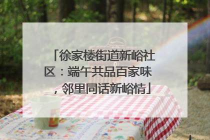 徐家楼街道新峪社区：端午共品百家味，邻里同话新峪情