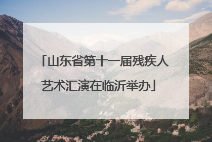 山东省第十一届残疾人艺术汇演在临沂举办