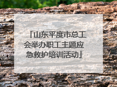 山东平度市总工会举办职工主题应急救护培训活动