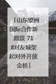 山东擘画国际合作新愿景 718对友城架起对外开放金桥