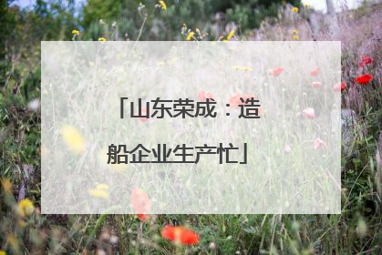 山东荣成：造船企业生产忙