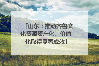 山东：推动齐鲁文化资源资产化、价值化取得显著成效
