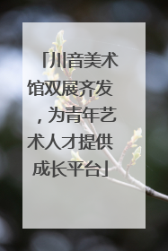 川音美术馆双展齐发，为青年艺术人才提供成长平台