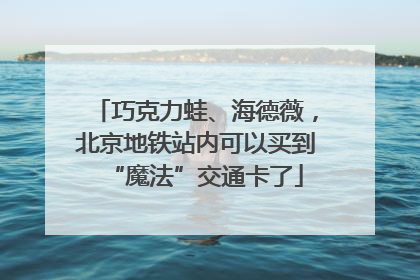 巧克力蛙、海德薇，北京地铁站内可以买到“魔法”交通卡了