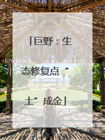 巨野：生态修复点“土”成金
