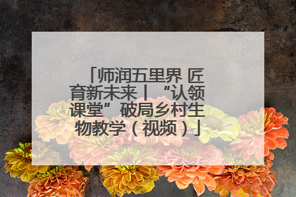 师润五里界 匠育新未来丨“认领课堂”破局乡村生物教学（视频）
