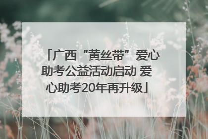 广西“黄丝带”爱心助考公益活动启动 爱心助考20年再升级
