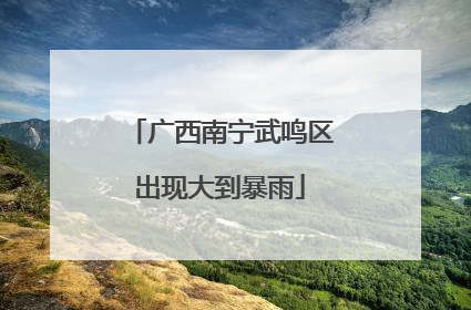广西南宁武鸣区出现大到暴雨