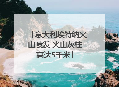意大利埃特纳火山喷发 火山灰柱高达5千米