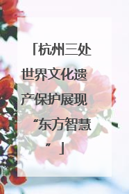 杭州三处世界文化遗产保护展现“东方智慧”