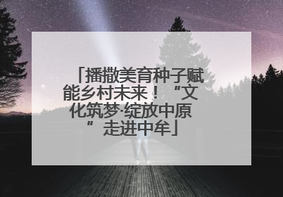 播撒美育种子赋能乡村未来！“文化筑梦·绽放中原”走进中牟