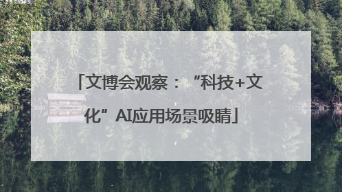文博会观察：“科技+文化”AI应用场景吸睛