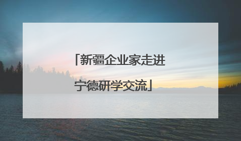 新疆企业家走进宁德研学交流